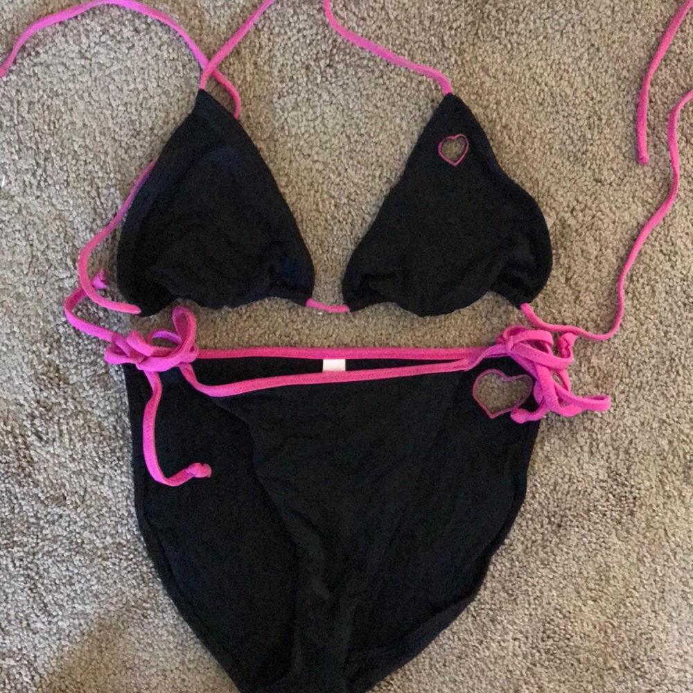 Victoria secret string bikini with heart cut outs